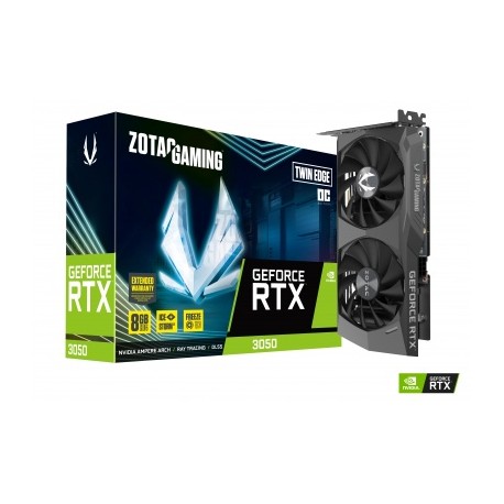 TARJETA DE VIDEO RTX3050 TWIN EDGE 8GB GDDR6 ZT-A30500H-10M